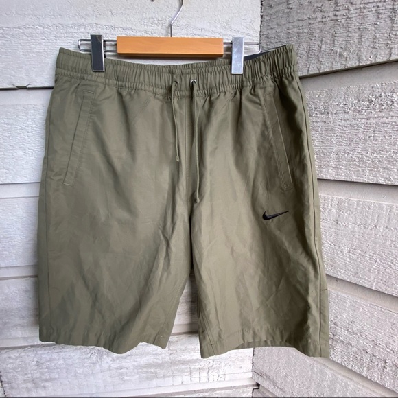 SOLD nike | mens olive green shorts | size large - Picture 1 of 6